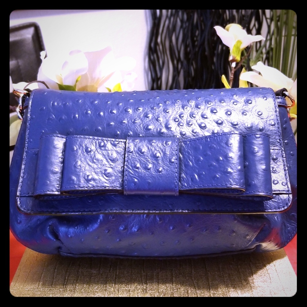 Kate Spade blue crocodile leather purse